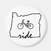 Aimant Ride Oregon (Cyclisme) (Devant)