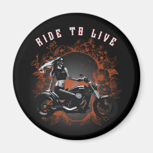 Aimant Ride to Life - Biker Girl