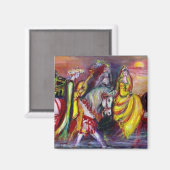 Aimant RIDERS DANS le détail de la nuit (Recto/Verso)