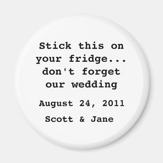 Aimant Rien de Mariage (Devant)