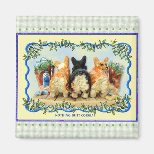 Aimant "Rien Que Corgis" (Devant)