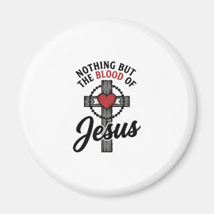 Aimant Rien que le Sang de Jésus Chemise Croix Vintage
