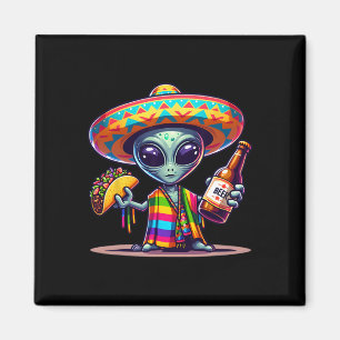 Aimant Riez Avec Les Tacos Aliens Et La Bière Cinco De Ma