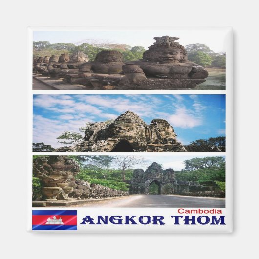 Aimant Rif. KH Cambodge, Angkor Thom, Frigo (Devant)