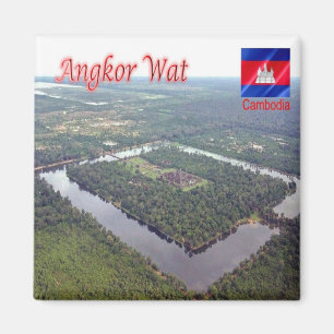 Aimant Rif. KH Cambodge, Angkor Vat, Vue aérienne