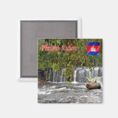 Aimant Rif. KH Cambodge - Cascade à Phnom Kulen (Recto/Verso)
