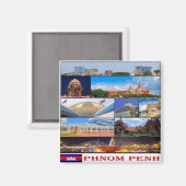 Aimant Rif, KH Cambodge, Phnom Penh, I Love (Recto/Verso)