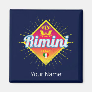 Aimant Rimini Emilia Romagne Italie Retro Sunset Vintage