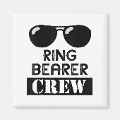 Aimant Ring Bearer Crew Ring Wedding Party Sungl Security (Devant)