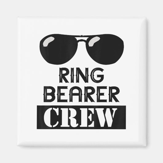 Aimant Ring Bearer Crew Ring Wedding Party Sungl Security (Devant)