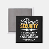 Aimant Ring Security Wedding Party Funny Ring Bearer  (Recto/Verso)