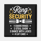 Aimant Ring Security Wedding Party Funny Ring Bearer  (Devant)