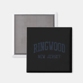 Aimant Ringwood Nj Jn5 Vintage Athletic Blue Design  (Recto/Verso)