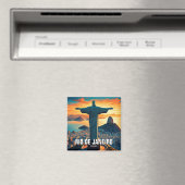 Aimant Rio de Janeiro Christ rédempteur coucher du soleil (In Situ (Lave-vaisselle))