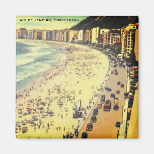 Aimant Rio de Janeiro, Plage Vintage de Copacabana, Brés