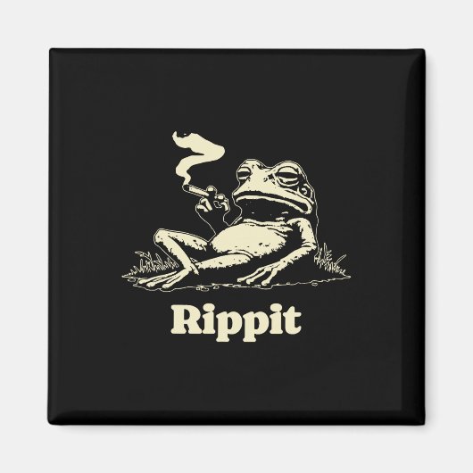 Aimant Rippit Frog Stoner Fumeur de Weed Drôle (Devant)