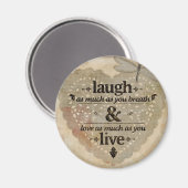 Aimant Rire Autant Que Vous Respire L'Esprit Citation Cad (Recto/Verso)