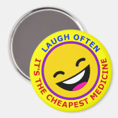 Aimant Rire Souvent, C'est Le Meilleur Médicament (Recto/Verso)