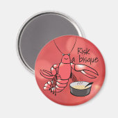 Aimant Risque une Cuisine de homard drôle de Bisque (Recto/Verso)