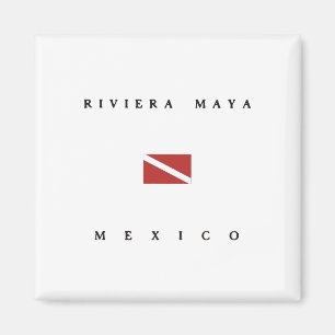 Aimant Riviera Maya Mexique Drapeau de plongée
