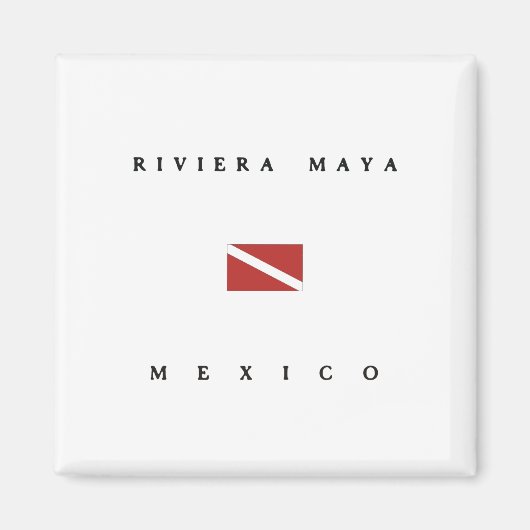 Aimant Riviera Maya Mexique Drapeau de plongée (Devant)