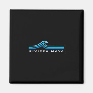 Aimant Riviera Maya Mexique Vagues Vintage Hommes Femmes