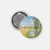 Aimant Rivière à travers un paysage de récolte, été (Recto/Verso)