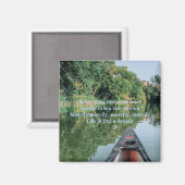 Aimant rivière arbres devant un bateau de rangée (Recto/Verso)