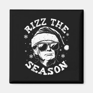 Aimant Rizz La Saison Drôle Trump Joyeux Noël Père Noël