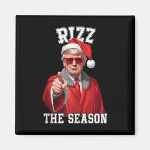 Aimant Rizz La Saison Funny Trump Noël Père Noël