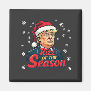 Aimant Rizz of the Season Funny Trump Christmas Père Noël