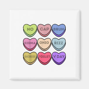 Aimant Rizz Valentines Bonbons Coeurs Garçons Valentine B