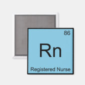 Aimant Rn - Infirmière diplômée Tee symbole d'élément de (Recto/Verso)