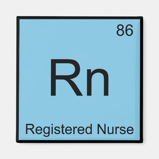 Aimant Rn - Infirmière diplômée Tee symbole d'élément de (Devant)