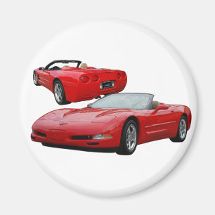 Aimant Roadster rouge 2002