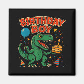 Aimant Roaring Birthday Boy Dinosaur Celebration Design _ (Devant)