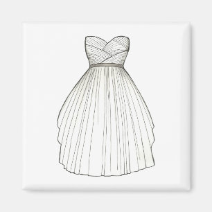 Aimant Robe de mariée pour la future mariée Baby Shower