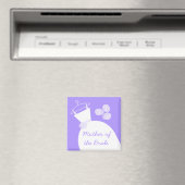 Aimant Robe de mariée violette 'Mère de la mariée' (In Situ (Lave-vaisselle))