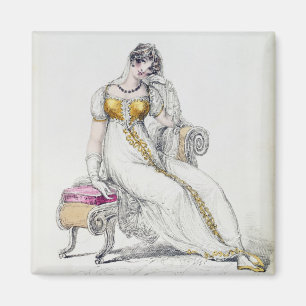 Aimant Robe de soirée ou robe de mariage, plat de mode d