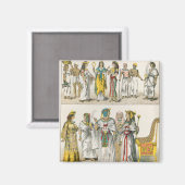 Aimant Robe égyptienne, de 'Trachten der Voelker' (Recto/Verso)