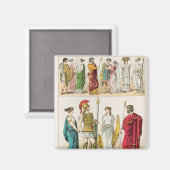 Aimant Robe grecque, de 'Trachten der Voelker, 1864 (Recto/Verso)