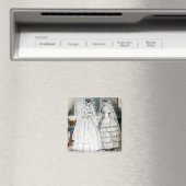 Aimant Robe Mariage victorienne deux femmes (In Situ (Lave-vaisselle))