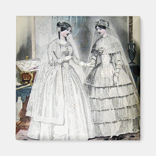 Aimant Robe Mariage vintage (Devant)