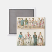 Aimant Robe romaine, de 'Trachten der Voelker', 1864 (Recto/Verso)