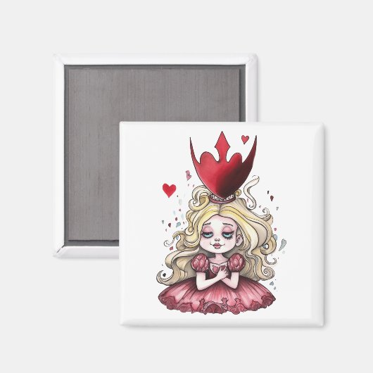 Aimant Robe rouge Alice (Recto/Verso)