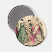 Aimant Robe victorienne avec nœud rose (Recto/Verso)