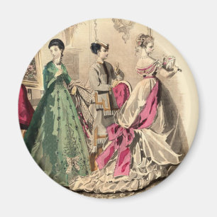 Aimant Robe victorienne avec nœud rose