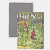 Aimant Robin des Bois dans la forêt (Recto/Verso)