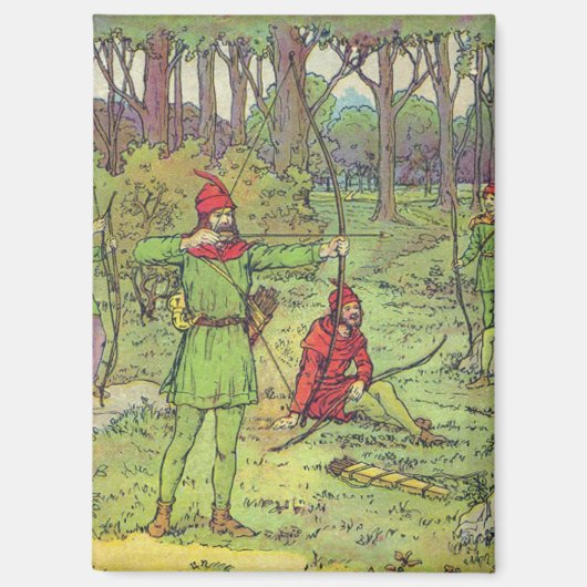 Aimant Robin des Bois dans la forêt (Recto)