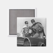 Aimant Robin et Batman debout dans Batmobile (Recto/Verso)